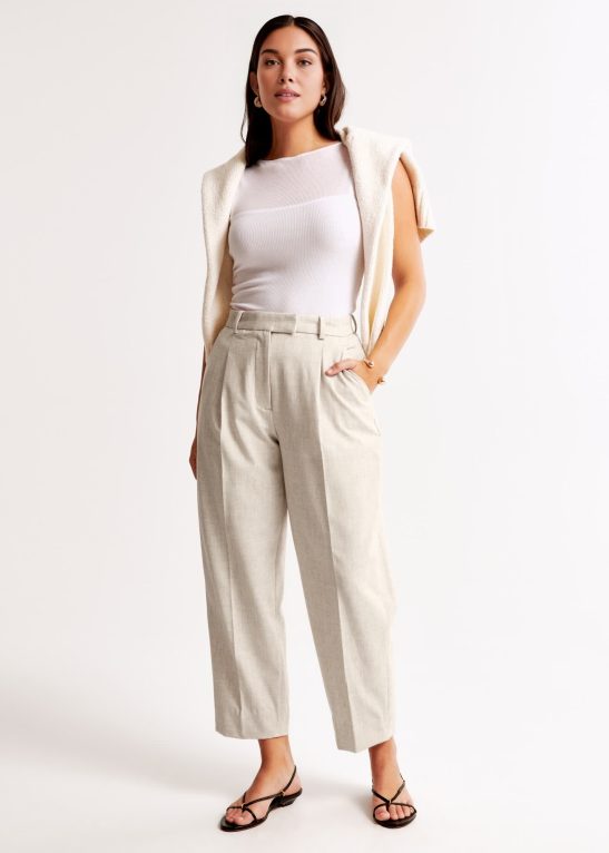 Ankle Grazing Tapered Tailored Pant